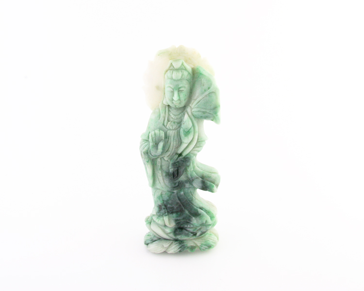 Jadeite (type-A) Guan Yin statue - Click Image to Close