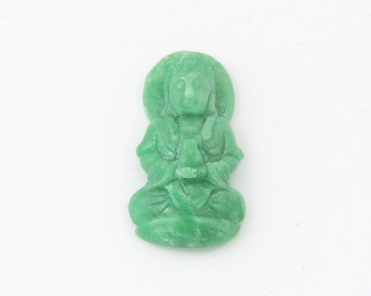 Jadeite (type-A) Guan Yin amulet - Click Image to Close