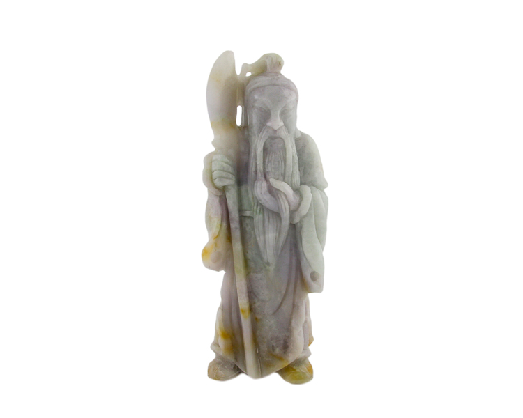 Jadeite (type-A) Guan Yu statue - Click Image to Close