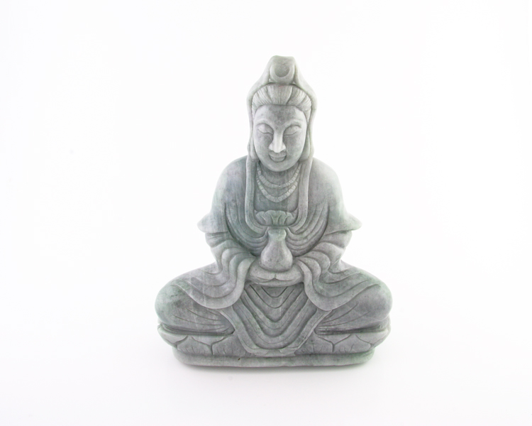 Jadeite (type-A) Guan Yin statue - Click Image to Close