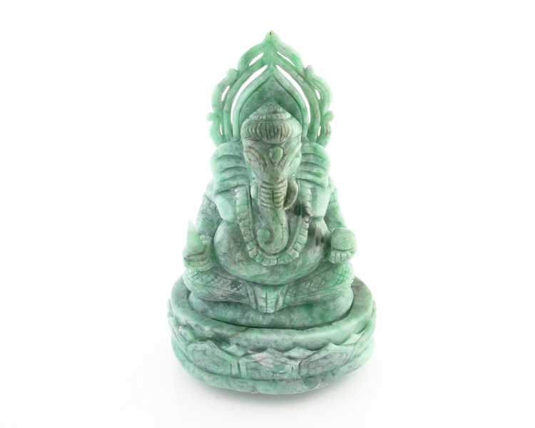 Jadeite (type-A) Ganesha statue - Click Image to Close