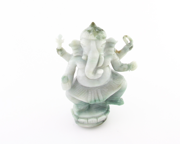 Jadeite (type-A) Ganesha statue - Click Image to Close