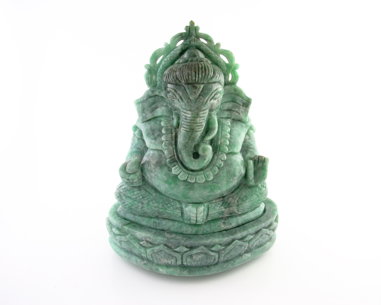 Jadeite (type-A) Ganesha statue - Click Image to Close