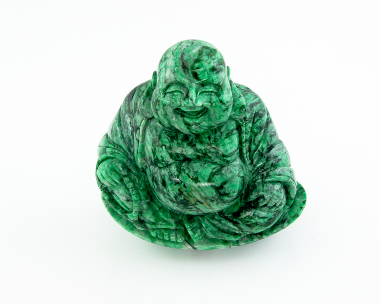 Jadeite (type-A) Budai statue - Click Image to Close