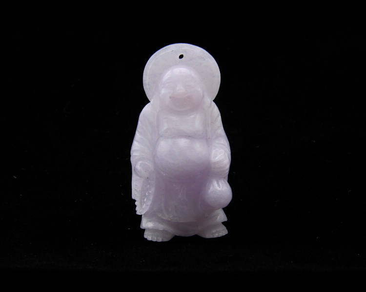 Jadeite (type-A) Budai amulet - Click Image to Close