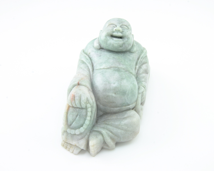 Jadeite (type-A) Budai statue - Click Image to Close