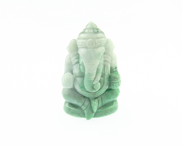 Jadeite (type-A) Ganesha statue - Click Image to Close