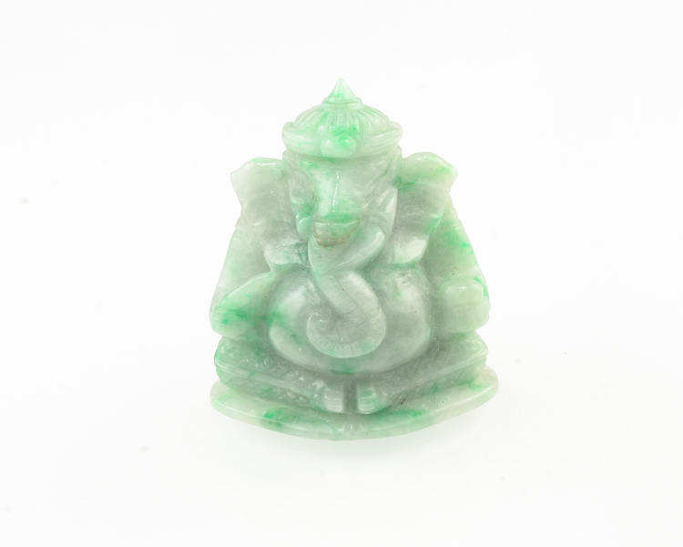 Jadeite (type-A) Ganesha statue - Click Image to Close