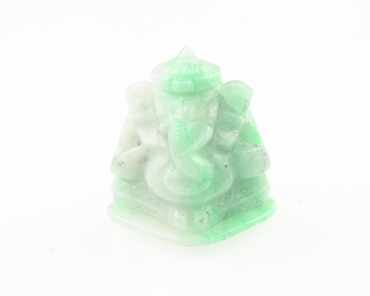 Jadeite (type-A) Ganesha statue - Click Image to Close