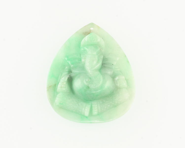 Jadeite (type-A) Ganesha amulet - Click Image to Close