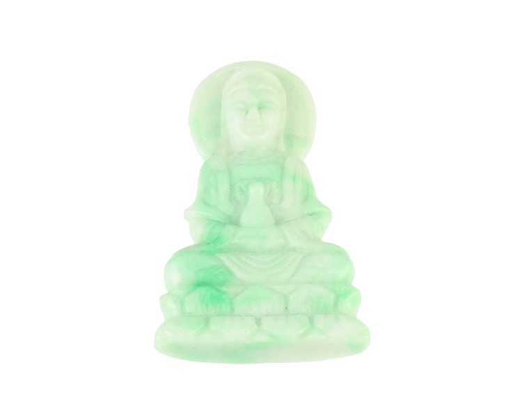 Jadeite (type-A) Guan Yin amulet - Click Image to Close