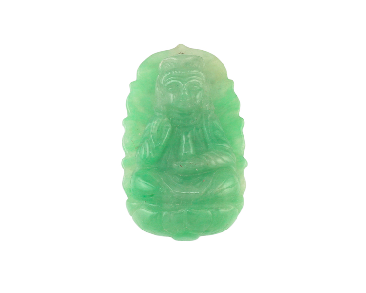 Jadeite (type-A) Gautama Buddha amulet - Click Image to Close