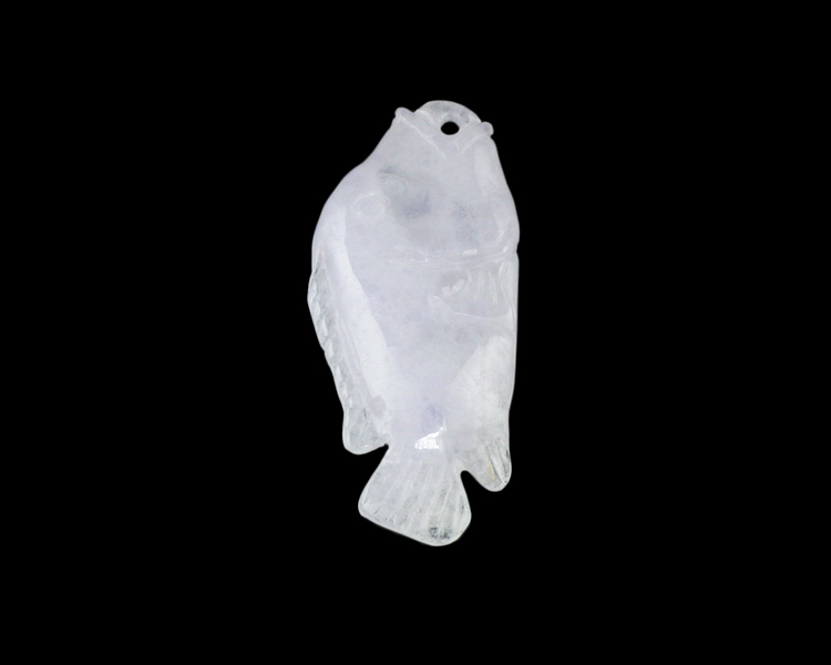 Jadeite (type-A) fish amulet - Click Image to Close