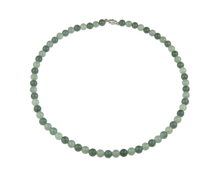 Jadeite (type-A) bead necklace - Click Image to Close