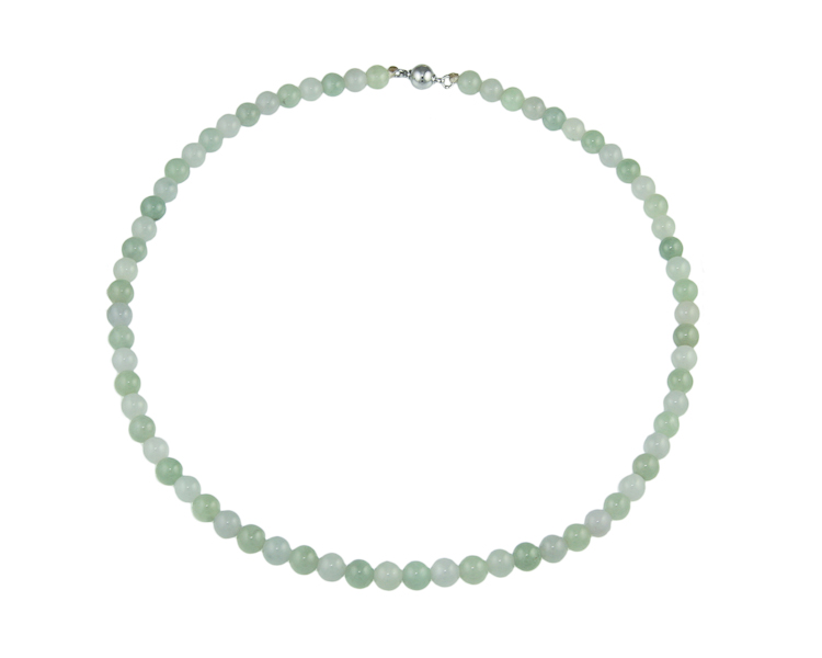 Jadeite (type-A) bead necklace - Click Image to Close