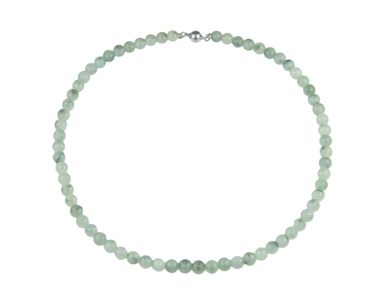 Jadeite (type-A) bead necklace - Click Image to Close