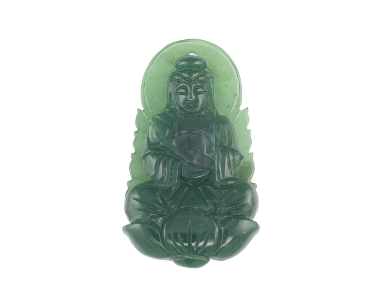 Jadeite (type-A) Guan Yin - Click Image to Close