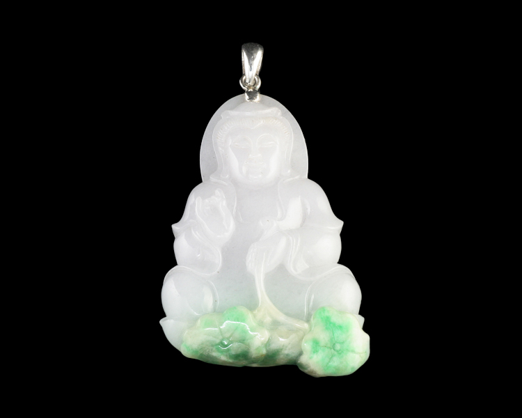 Jadeite (type-A) Guan Yin - Click Image to Close