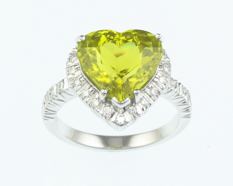 Tourmaline and diamond ring - Click Image to Close