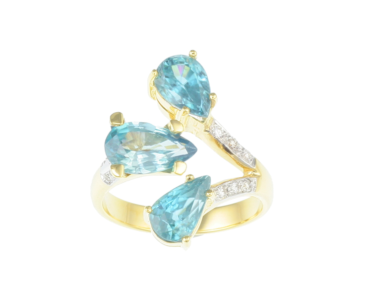 Zircon and diamond ring - Click Image to Close