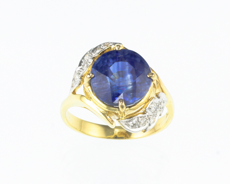 Kyanite and diamond ring - Click Image to Close