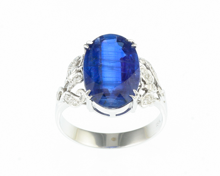 Kyanite and diamond ring - Click Image to Close