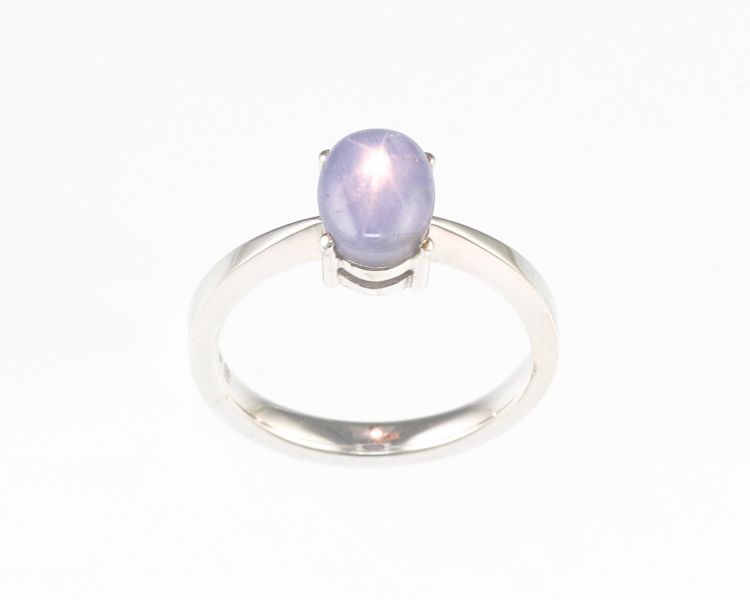 Blue star sapphire ring - Click Image to Close