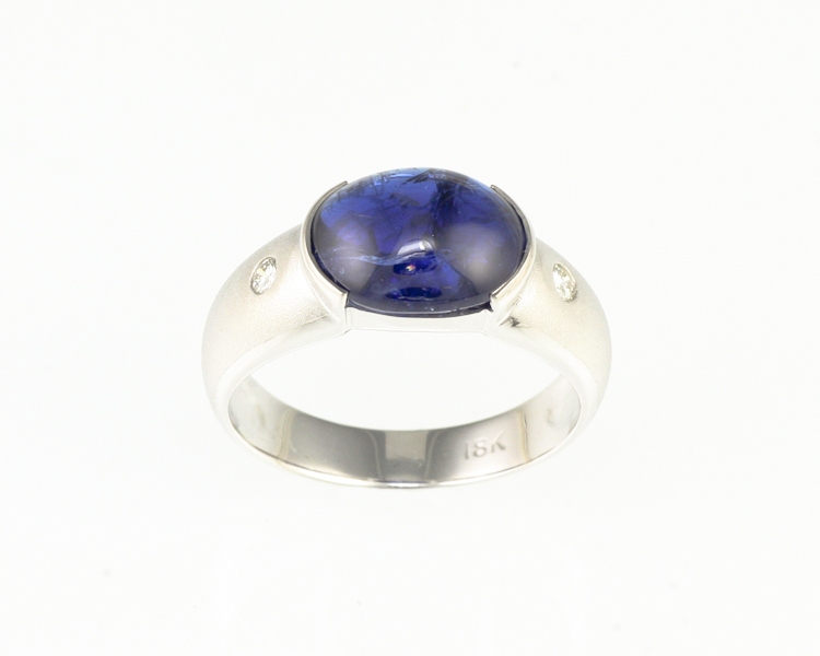 Kyanite and diamond ring - Click Image to Close