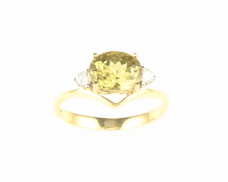 Tourmaline and diamond ring - Click Image to Close