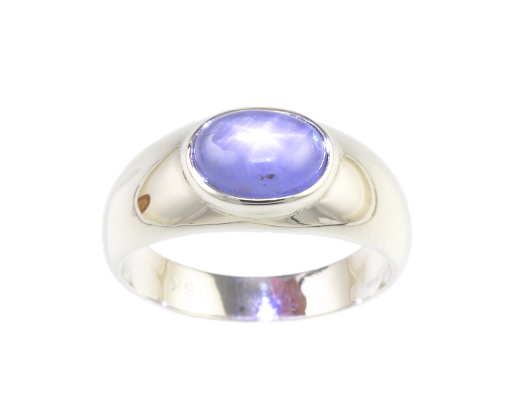 Blue star sapphire ring - Click Image to Close