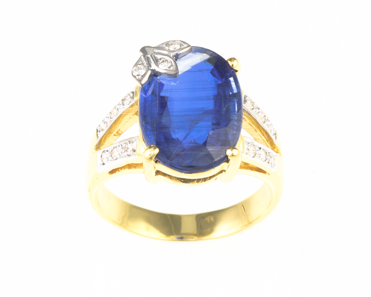 Kyanite and diamond ring - Click Image to Close