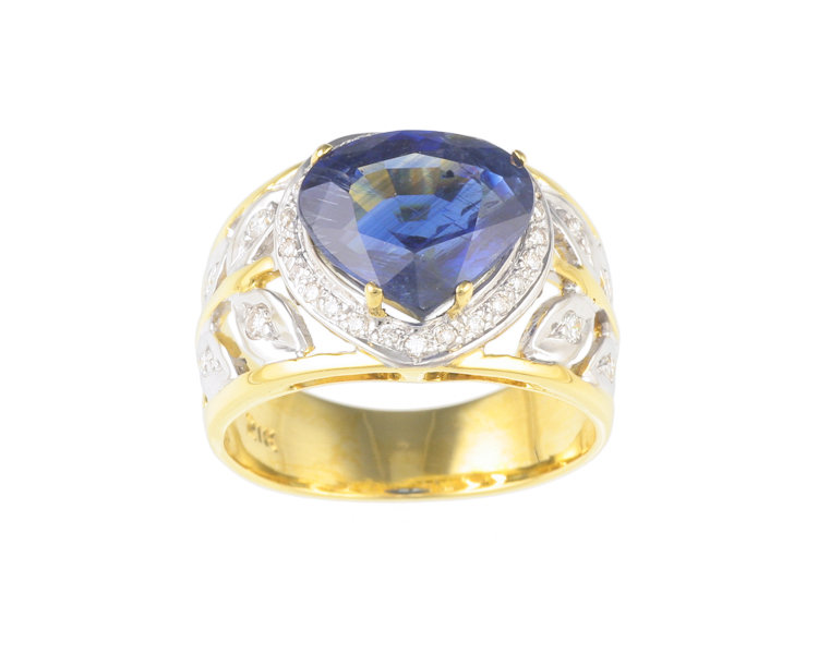 Kyanite and diamond ring - Click Image to Close