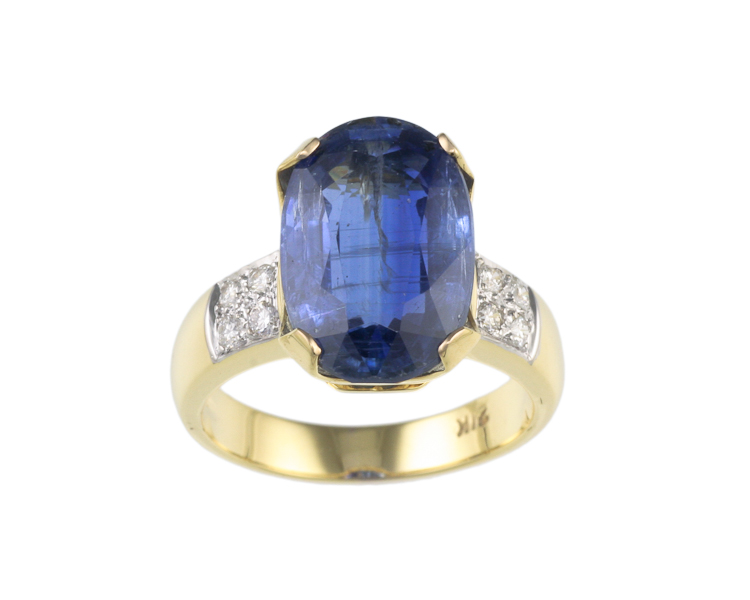 Kyanite and diamond ring - Click Image to Close