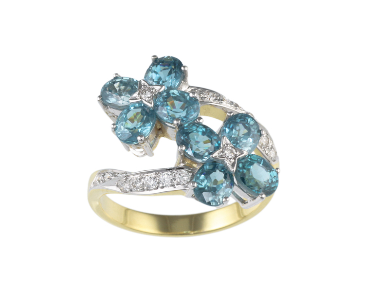 Zircon and diamond ring - Click Image to Close