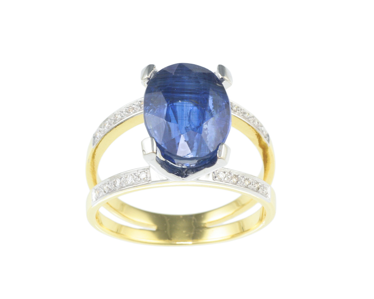 Kyanite and diamond ring - Click Image to Close