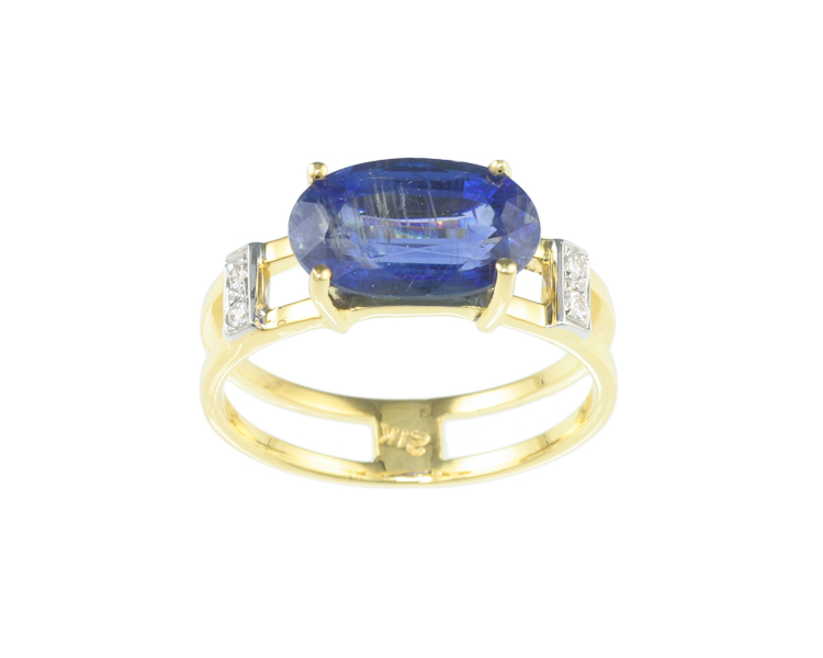 Kyanite and diamond ring - Click Image to Close