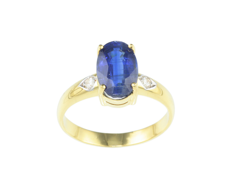 Kyanite and diamond ring - Click Image to Close