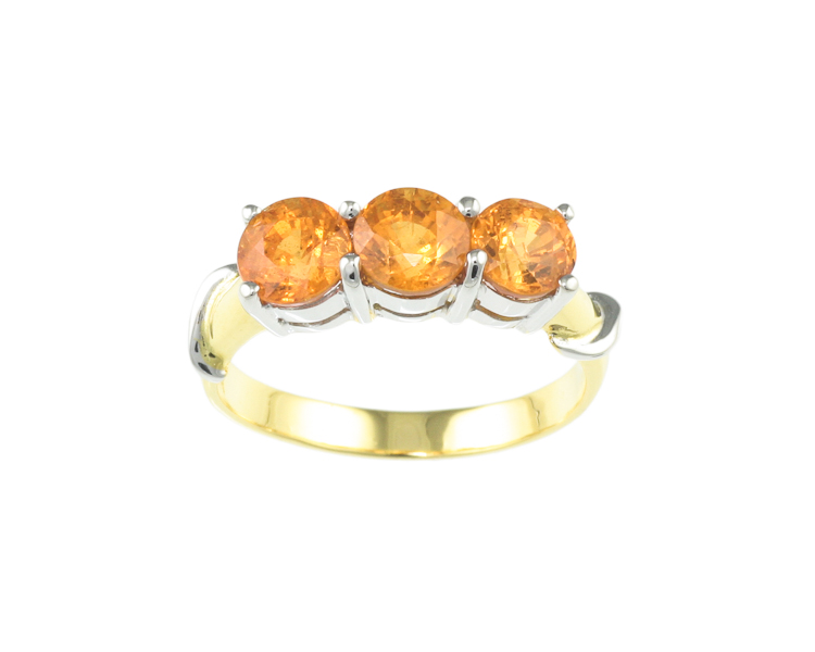 Mandarin spessartite garnet ring - Click Image to Close