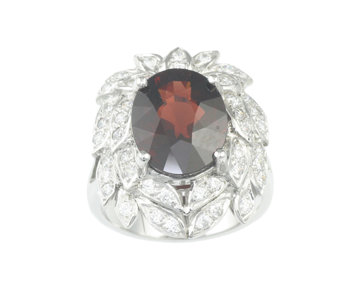 Rhodolite garnet ring - Click Image to Close