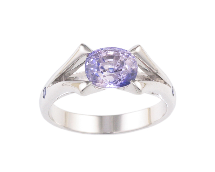 Multi-color sapphire and blue sapphire ring - Click Image to Close