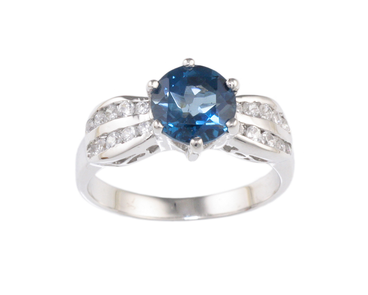 Topaz and zircon ring - Click Image to Close