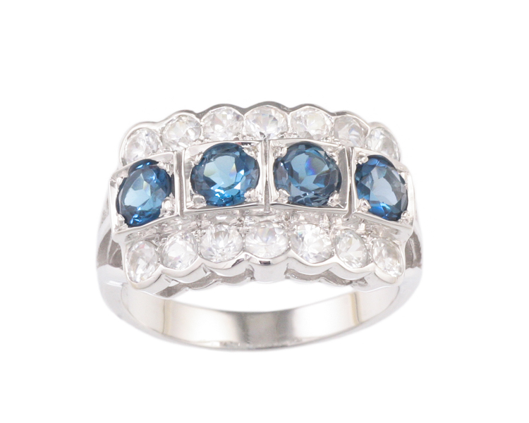 Topaz and zircon ring - Click Image to Close