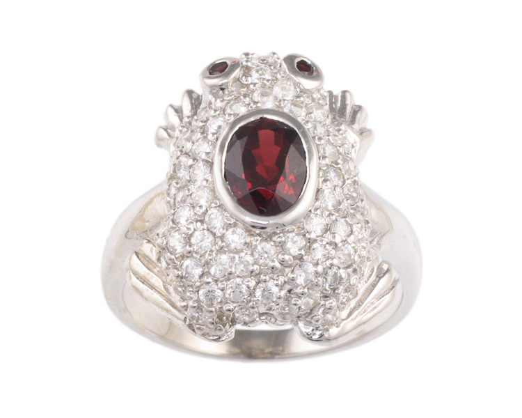 Spinel, garnet and zircon ring - Click Image to Close