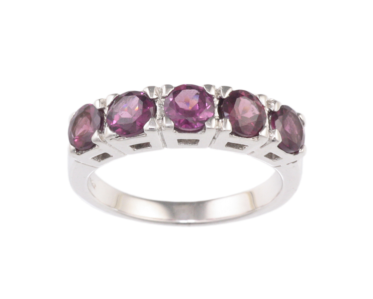 Rhodolite garnet ring - Click Image to Close