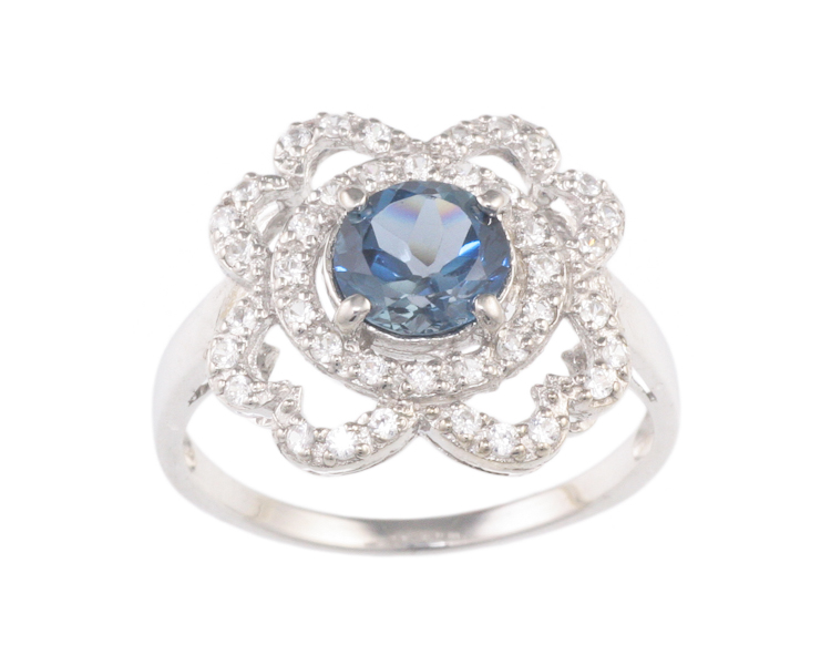 Topaz and zircon ring - Click Image to Close