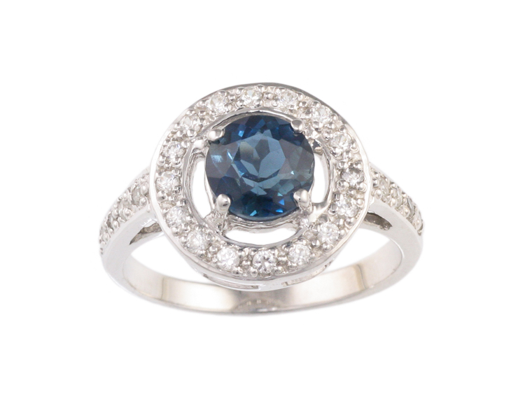 Topaz and zircon ring - Click Image to Close