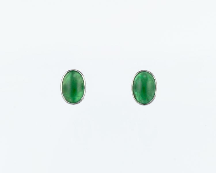 Jadeite (type-A) earrings - Click Image to Close