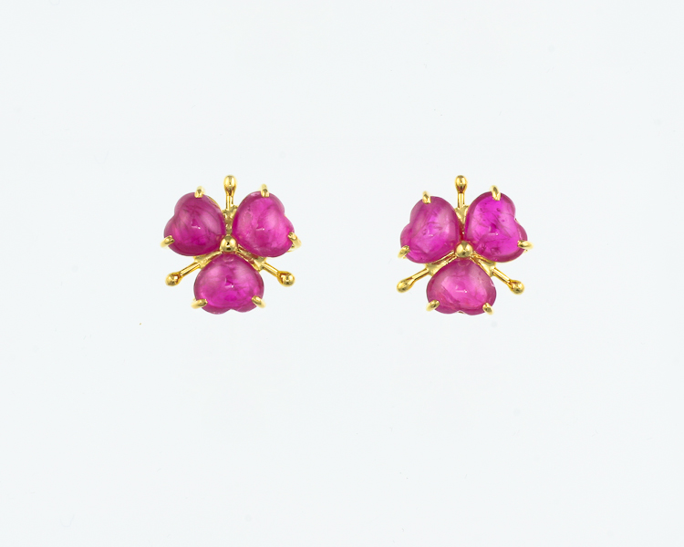 Ruby earrings - Click Image to Close