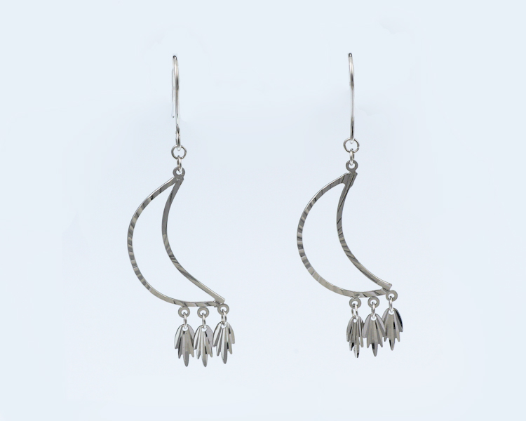 White gold earrings - Click Image to Close