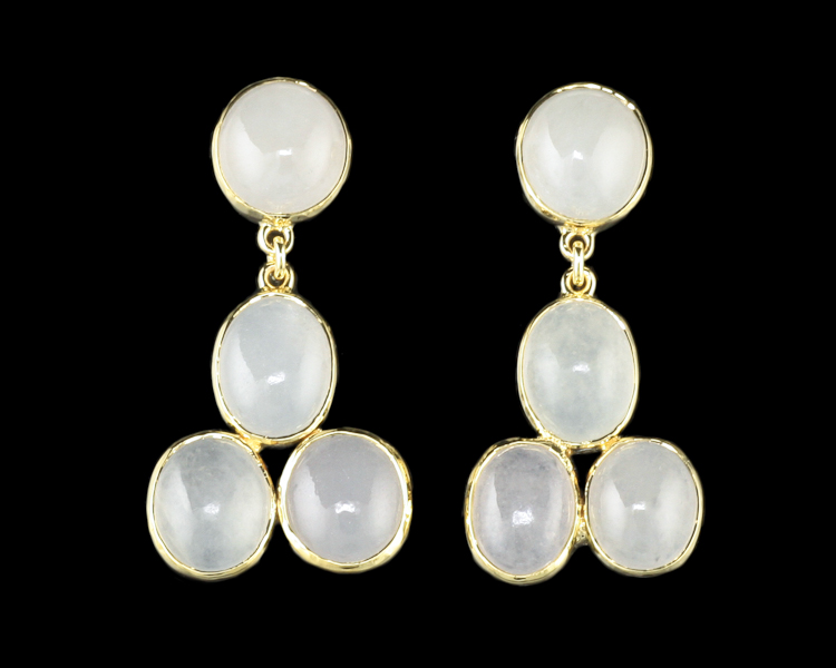 Jadeite (type-A) earrings - Click Image to Close